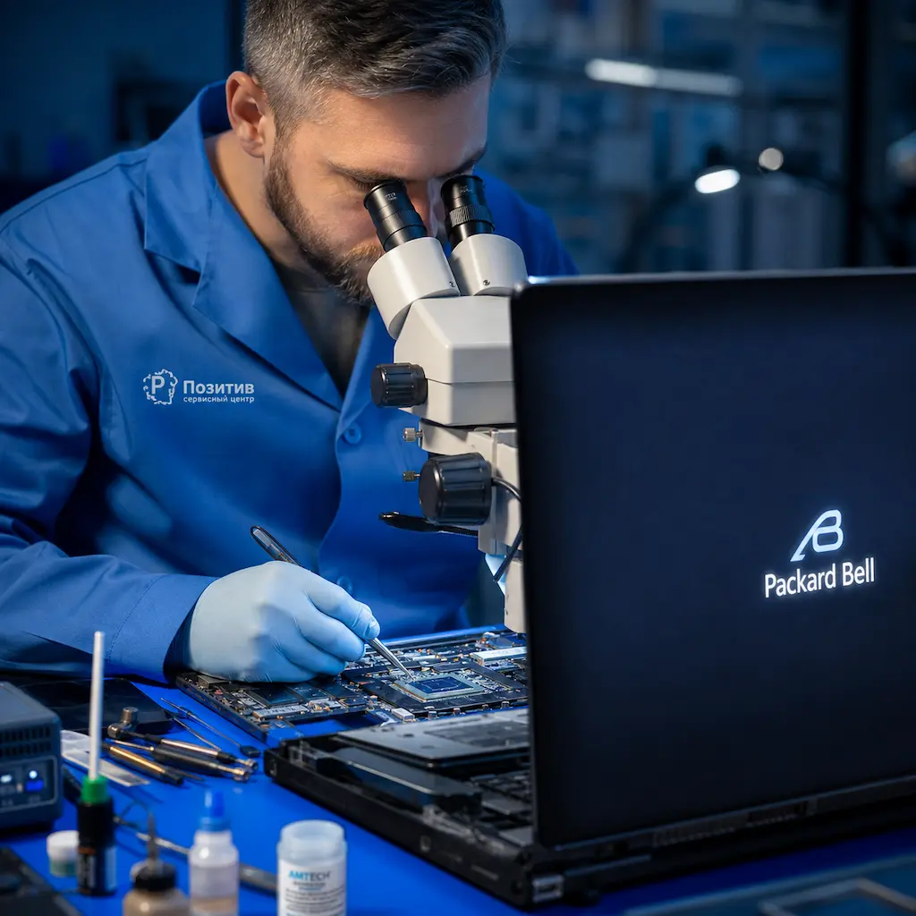 Замена видеокарты ноутбука Packard Bell в Барнауле