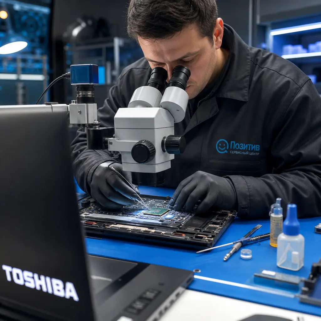 Замена видеокарты ноутбука Toshiba в Барнауле