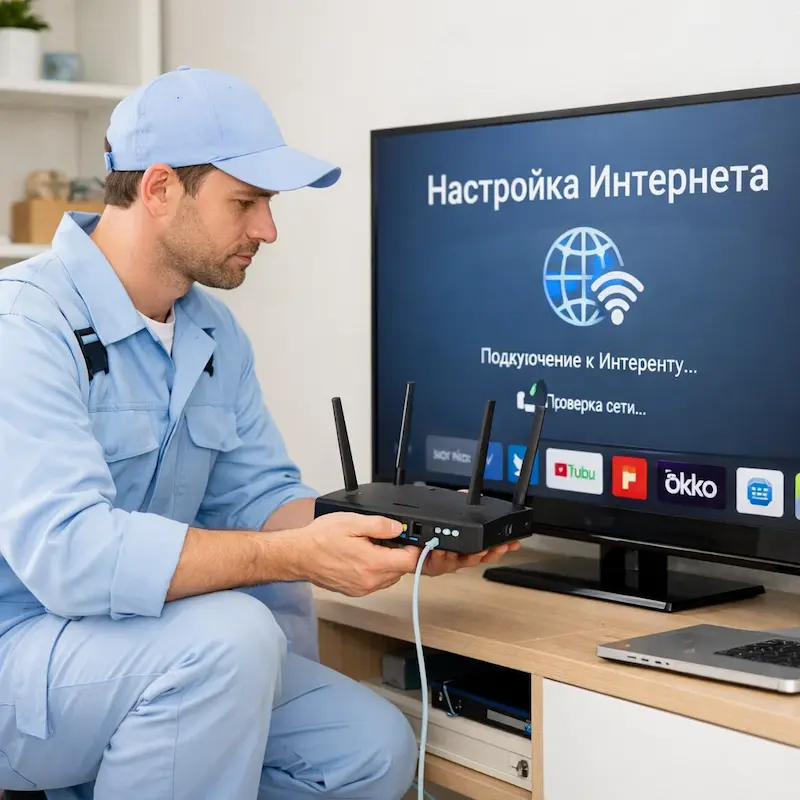 Настройка интернета на телевизоре в Барнауле