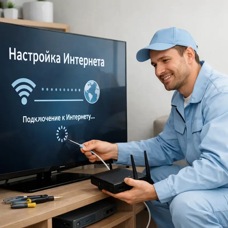 Настройка интернета на ТВ в Барнауле