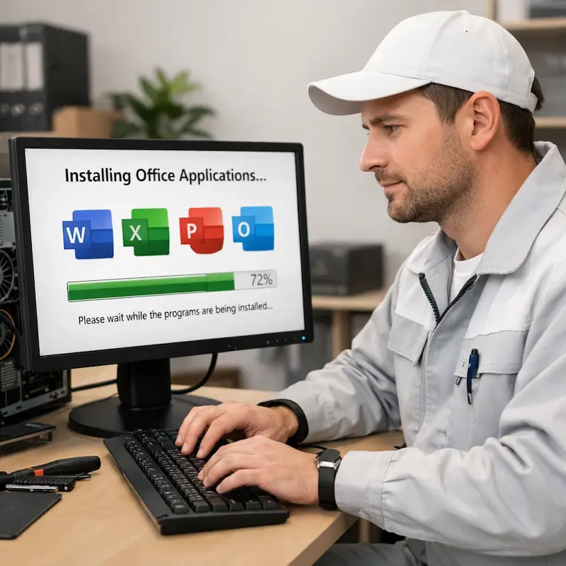 установка офисных программ на компьютер в Барнауле