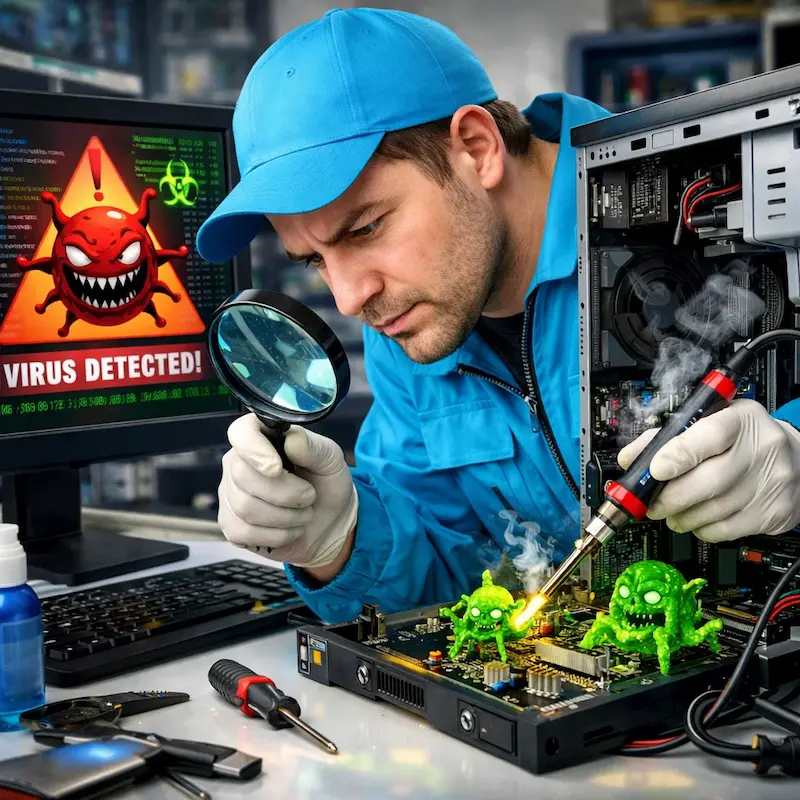 Вылечить компьютерный вирус в Барнауле